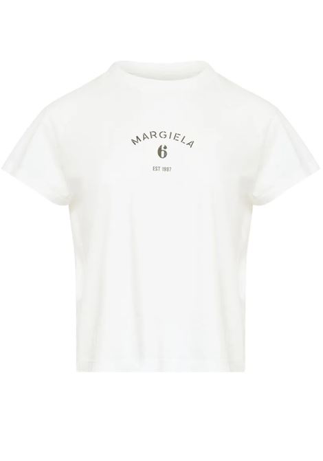 t-shirt signature donna bianca MM6 MAISON MARGIELA | S62GD0216 M20048101